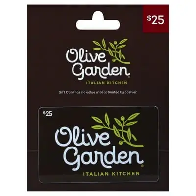 Olive Garden gift card remaining balance display