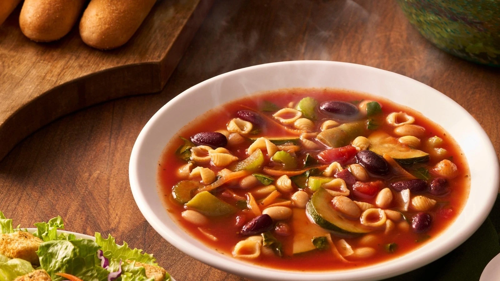 Olive Garden secret menu creamy minestrone soup split